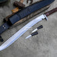 KHUKURI SWORD/ Large kukri Machete/ 21 inches Long Blade Heavy machete/ Full tang/ Leaf spring of truck/ Tempered/Sharpen/Working