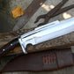 BOWIE KNIFE / 12 inches long Blade / Hand forged Bowie knife / Made from Leaf spring of truck / Tempered / Sharpen/ Ready to use