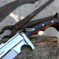 BOWIE KNIFE / 12 inches long Blade / Hand forged Bowie knife / Made from Leaf spring of truck / Tempered / Sharpen/ Ready to use