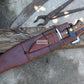 PREDATOR BOWIE / 14 inches long Blade bowie knife / Hand forged knife / Made from Leaf spring of truck / Tempered / Sharpen/ Ready to use