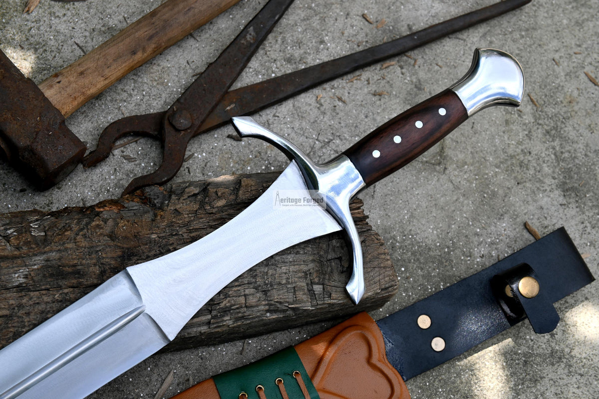 GLADIUS SWORD /19 inches long Blade Hand Forged Sword/ Gladius Machete/Handmade from Leaf spring of Truck-Balance water tempered/Sharp