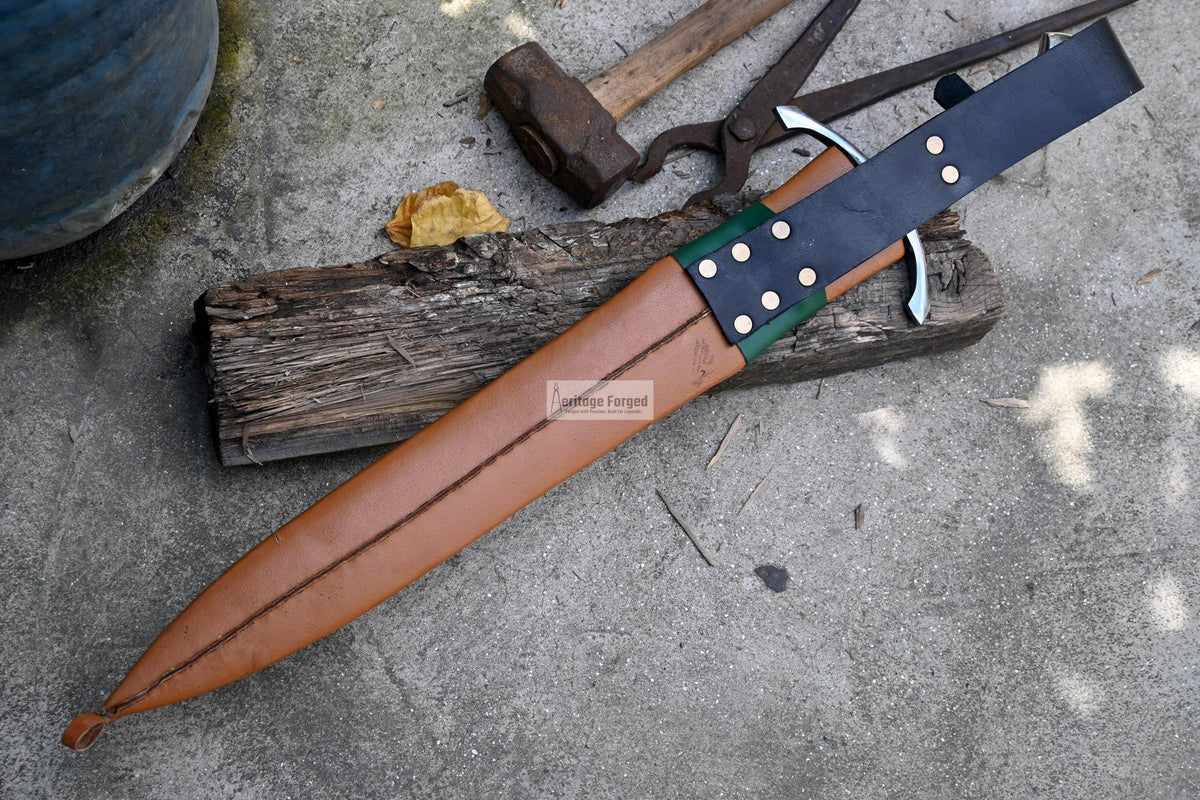 GLADIUS SWORD /19 inches long Blade Hand Forged Sword/ Gladius Machete/Handmade from Leaf spring of Truck-Balance water tempered/Sharp