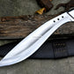 KUKRI MACHETE / Large Jungle Machete/ 16 inches Long Blade Heavy duties machete/ Full tang/ Leaf spring of truck/ Tempered/Sharpen/Working