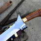 STRAIGHT KRIS SWORD/16 inches Long Blade hand forged Filipino Dagger/Leaf spring of truck/Rosewood Handle/Sharpen/Tempered/Ready to use
