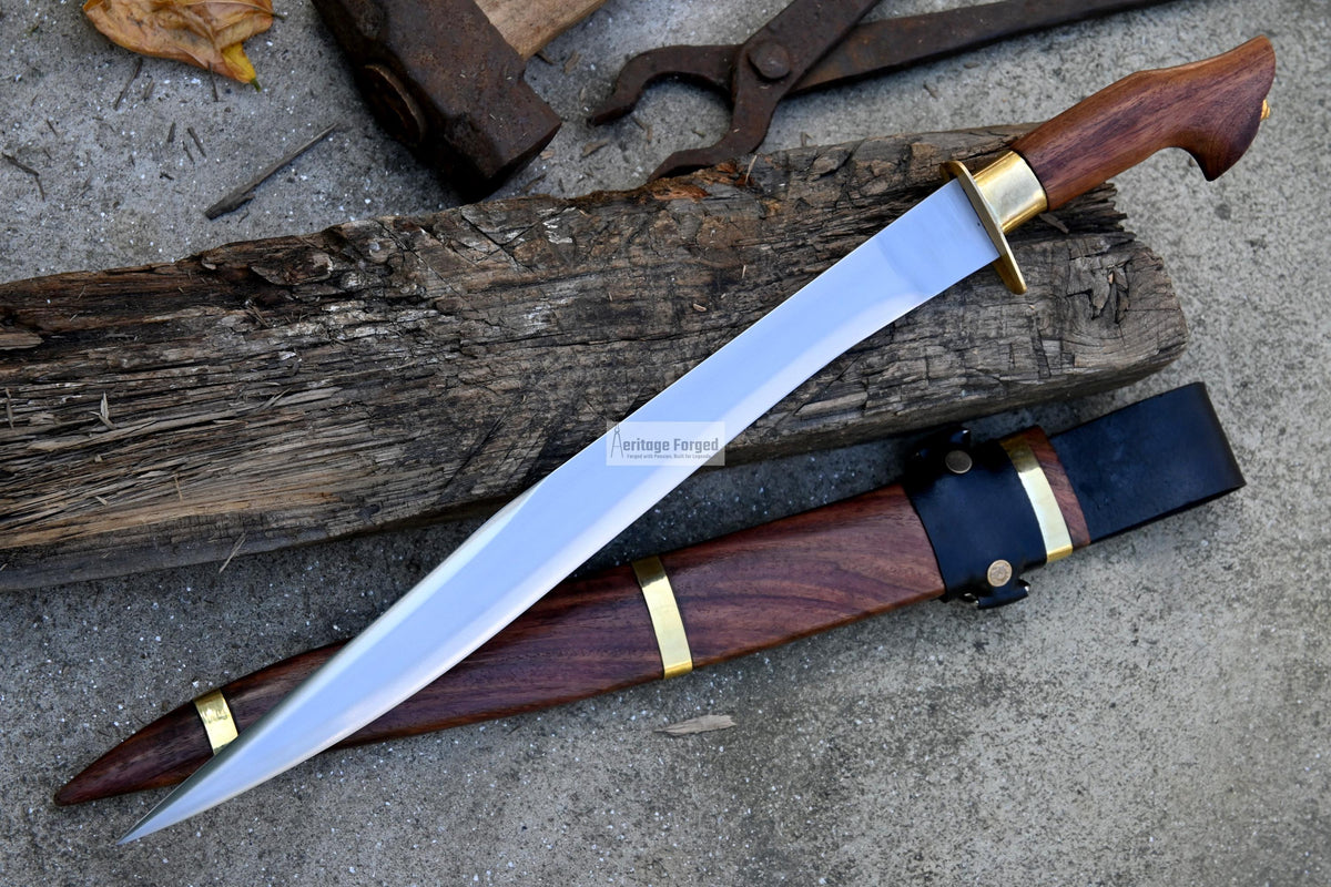ESPADA KNIFE /15 inches long Blade Hand Forged Filipino Sword/ Machete/Handmade from Leaf spring of Truck-Balance water tempered/Sharp