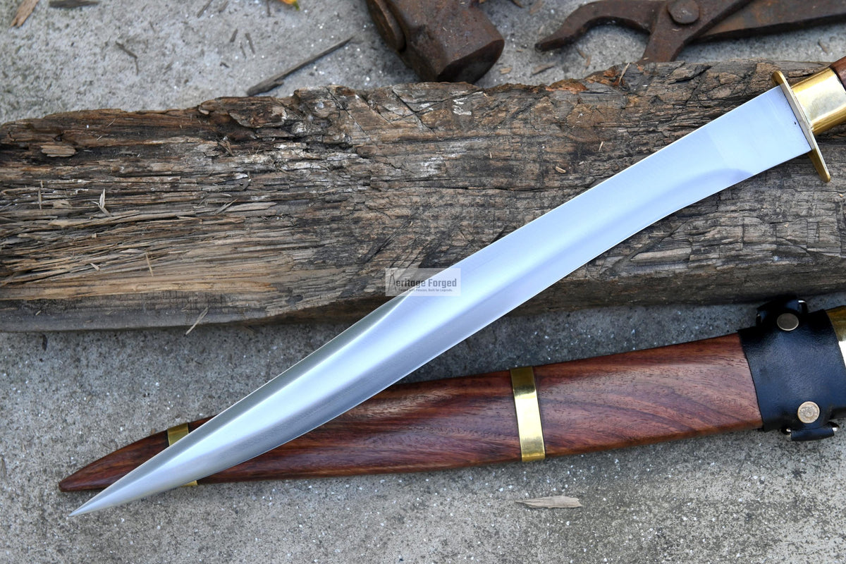 ESPADA KNIFE /15 inches long Blade Hand Forged Filipino Sword/ Machete/Handmade from Leaf spring of Truck-Balance water tempered/Sharp
