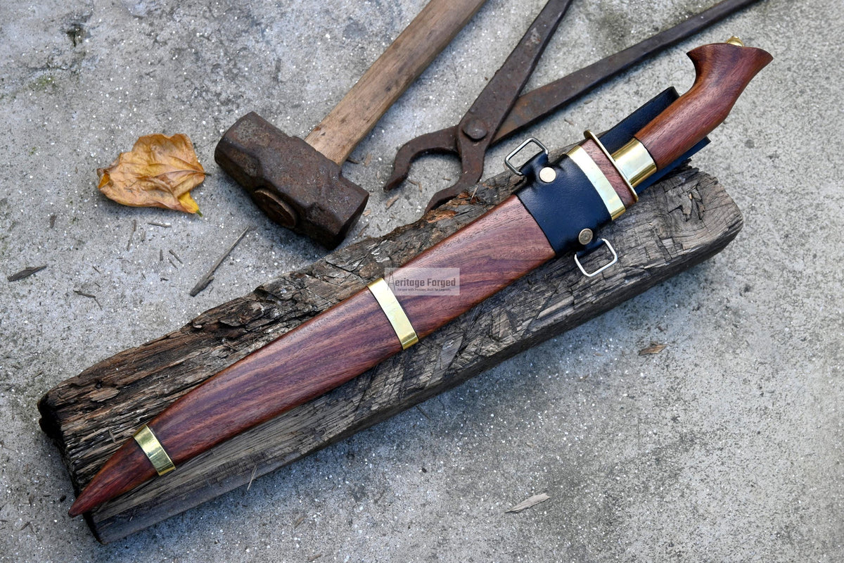 ESPADA KNIFE /15 inches long Blade Hand Forged Filipino Sword/ Machete/Handmade from Leaf spring of Truck-Balance water tempered/Sharp