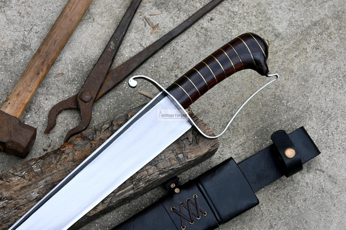 KHYBER SWORD/historical Afghan sword /22 inches Long Blade machete/ Full tang/ Leaf spring of truck/ Tempered/Sharpen/Working/sword