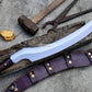 KHOPESH SHORT SWORD/ 18 inches Long Blade hand forged Egyptian khopesh sword /Leaf spring of truck /Sharpen/Tempered/Ready to use/knives