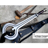 NGULU SWORD/ Double Blade ceremonial ngulu sword/ 18 inches Long Blade hand forged historical Sword/African sword/Wooden Handle