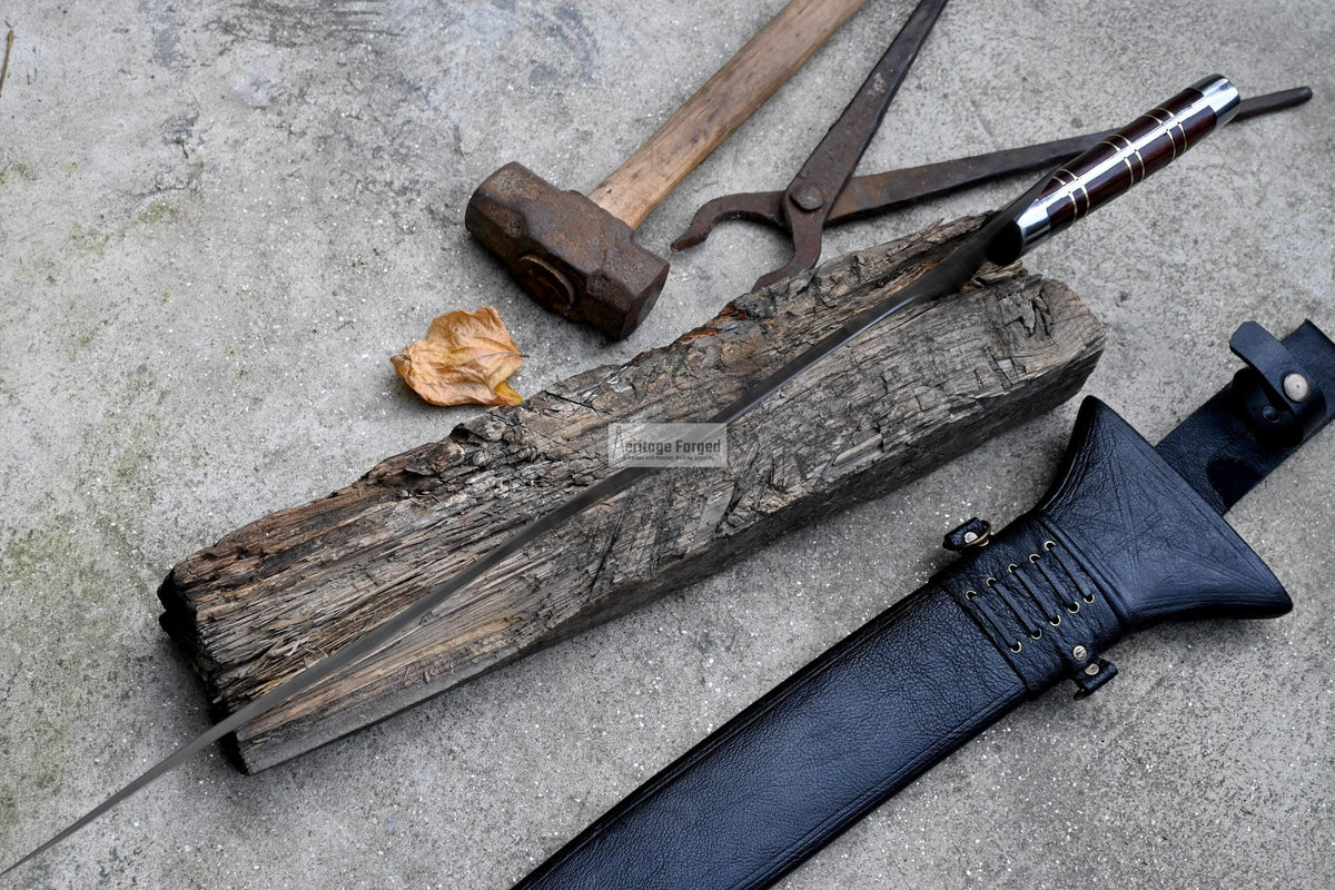 KRIS SWORD/21 inches long Blade handmade sword/ Real working machete/ Historical Machete/Best for Heavy duties/Carbon steel/Sharp