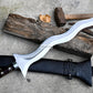 KRIS SWORD/21 inches long Blade handmade sword/ Real working machete/ Historical Machete/Best for Heavy duties/Carbon steel/Sharp