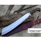PARANG MACHETE / Large Jungle Machete/16 inches Long Blade Heavy duties machete/ Full tang/ Leaf spring of truck/ Tempered/Sharpen/Working