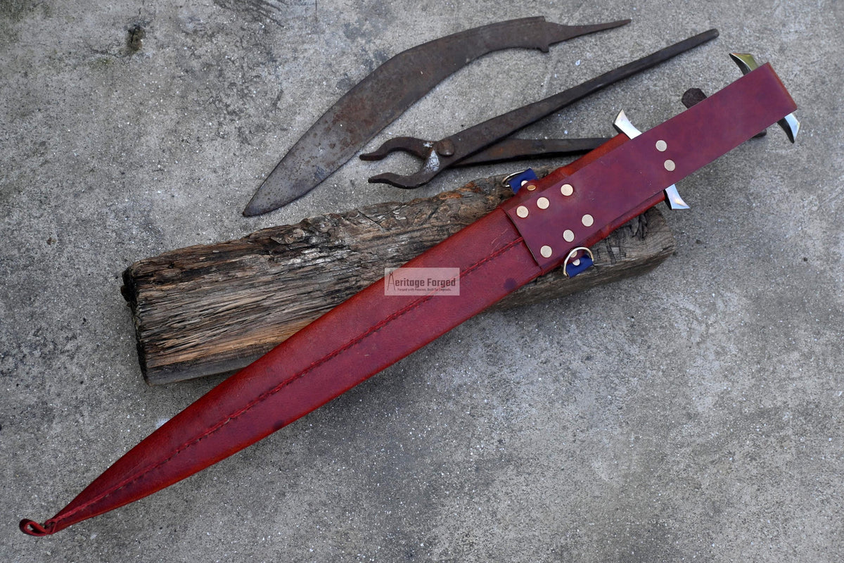 VIKING SWORD/21 inches Long Blade hand forged Sword/Leaf spring of truck/Rosewood Handle/Sharpen/Tempered/Ready to use/knife/knives