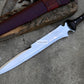KRAUSER MACHETE/18 inches long Blade handmade DAGGER/ Real working machete/ Movie knife/Best for Heavy duties/Carbon steel/Sharp