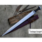 DEGEN SWORD/24 inches Long Blade hand forged Sword/Leaf spring of truck/Rosewood Handle/ Medieval/Tempered/Ready to use/knife/knives