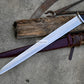 DEGEN SWORD/24 inches Long Blade hand forged Sword/Leaf spring of truck/Rosewood Handle/ Medieval/Tempered/Ready to use/knife/knives