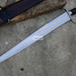 KHYBER SWORD/historical Afghan sword /22 inches Long Blade machete/ Full tang/ Leaf spring of truck/ Tempered/Sharpen/Working/sword