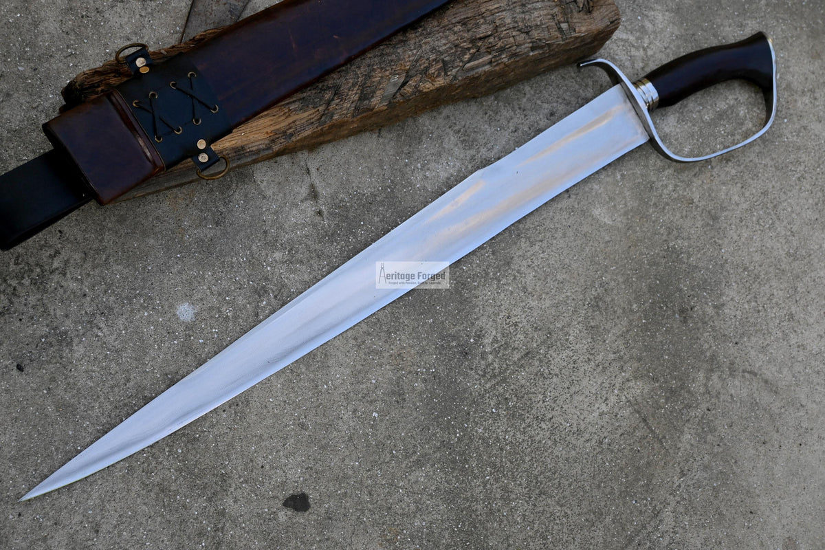 KHYBER SWORD/historical Afghan sword /22 inches Long Blade machete/ Full tang/ Leaf spring of truck/ Tempered/Sharpen/Working/sword