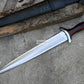 DEGEN DAGGER/15 inches Long Blade hand forged Dagger/Leaf spring of truck/Rosewood Handle/Sharpen/Tempered/Ready to use/knife/knives