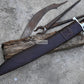 NAVAL MACHETE / Large Jungle Cleaver/20 inches Long Blade Heavy duties machete/ Full tang/ Leaf spring of truck/ Tempered/Sharpen/Working