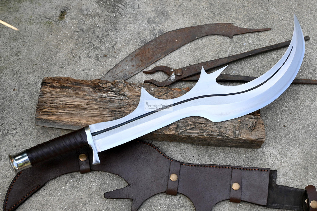 NGULU SWORD/ ceremonial ngulu sword/ 18 inches Long Blade hand forged historical Sword/African sword/Wooden Handle