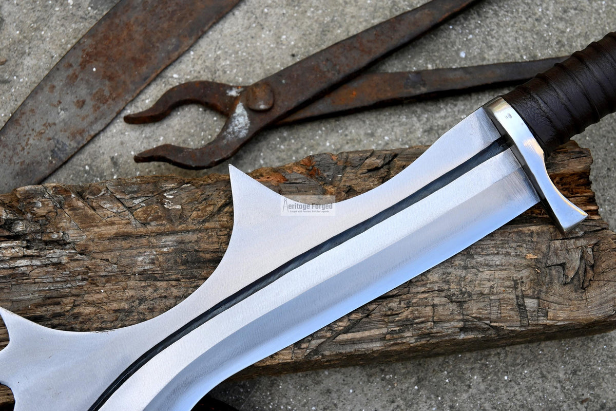 NGULU SWORD/ ceremonial ngulu sword/ 18 inches Long Blade hand forged historical Sword/African sword/Wooden Handle