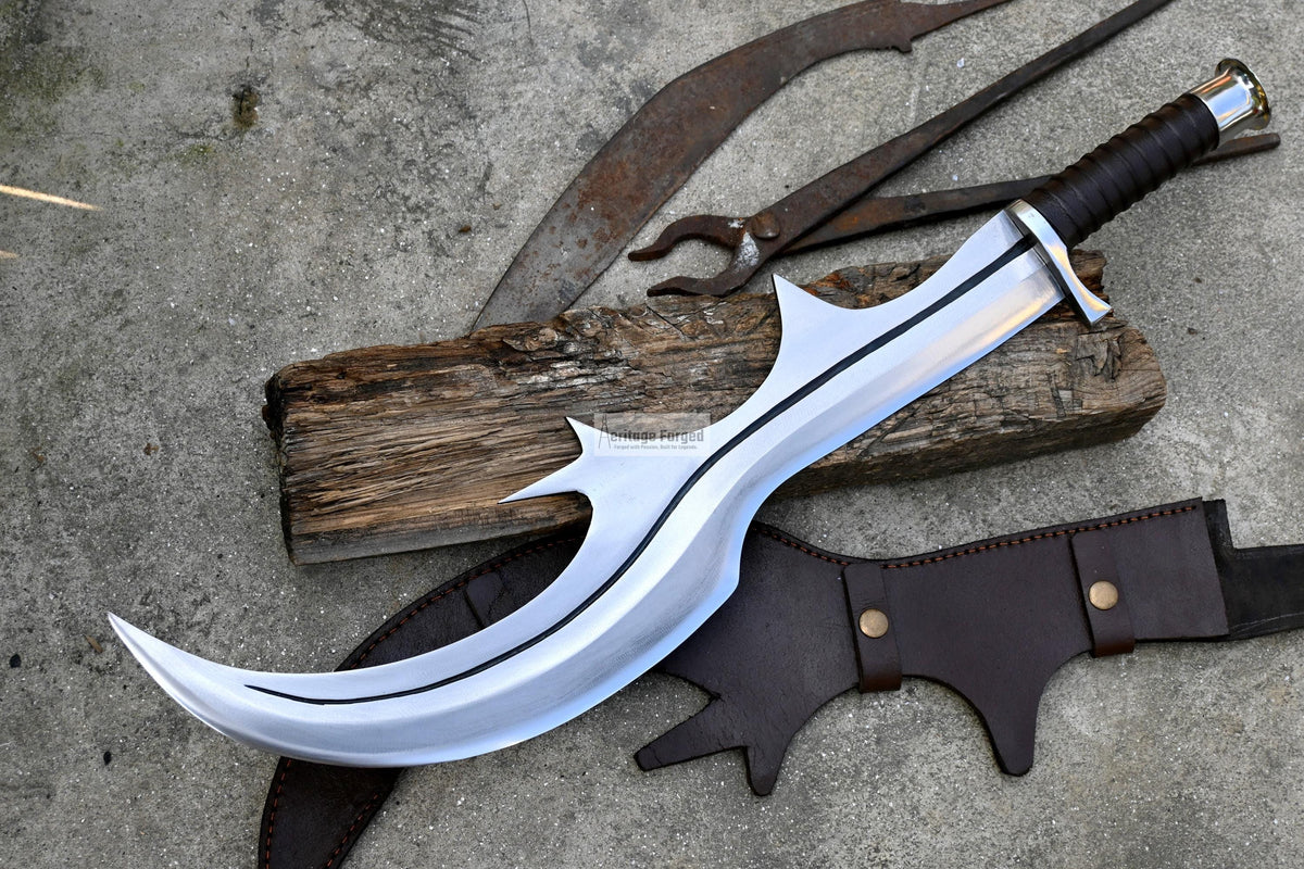 NGULU SWORD/ ceremonial ngulu sword/ 18 inches Long Blade hand forged historical Sword/African sword/Wooden Handle