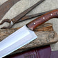 CHEF KNIFE / 13 inches long Blade / Hand forged hunting knife / jungle chef knife / Tempered / Sharpen/ Ready to use