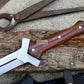 HUNTING DAGGER/9 inches long blade hunting knife/handmade knife/Leaf spring of truck/wooden Handle/Sharpen/Tempered/knife/knives