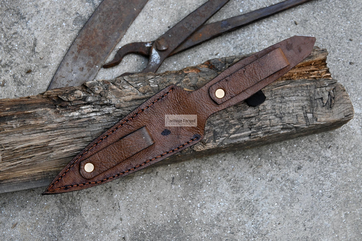 HUNTING DAGGER/6 inches long blade hunting knife/handmade knife/Leaf spring of truck/Micarta Handle/Sharpen/Tempered/knife/knives