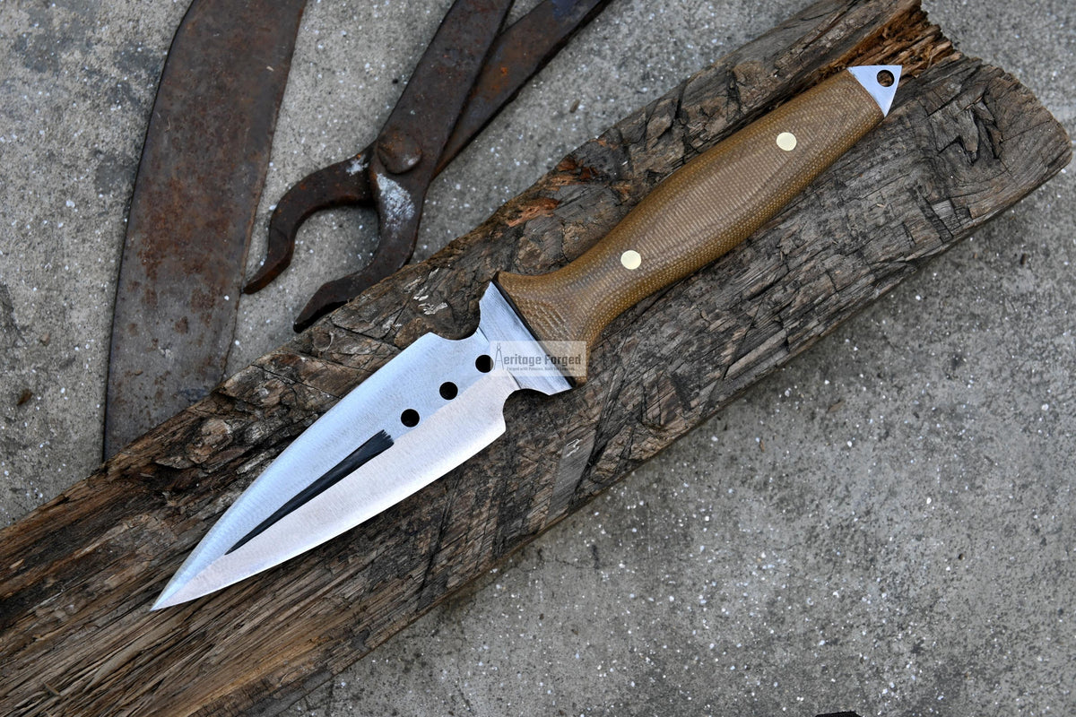 HUNTING DAGGER/6 inches long blade hunting knife/handmade knife/Leaf spring of truck/Micarta Handle/Sharpen/Tempered/knife/knives