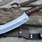 HUNTING KOPESH/9 inches long blade hunting knife/handmade knife/Leaf spring of truck/wooden Handle/Sharpen/Tempered/knife/knives