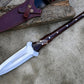 HUNTING SPEAR / hand forged spear /9 inches Long Blade spear/ throwing Spear/ Full tang/ Leaf spring of truck/ Tempered/Sharpen