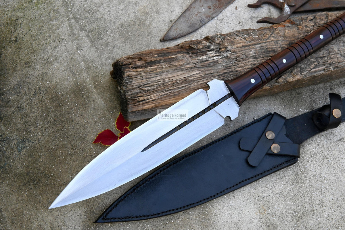 HUNTING SPEAR / hand forged spear /12 inches Long Blade spear/ Collectible  Spear/ Full tang/ Leaf spring of truck/ Tempered/Sharpen