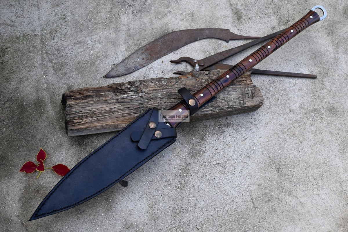 HUNTING SPEAR / hand forged spear /12 inches Long Blade spear/ Collectible  Spear/ Full tang/ Leaf spring of truck/ Tempered/Sharpen