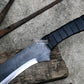  Rosewood handle detail on hand forged Viking dagger