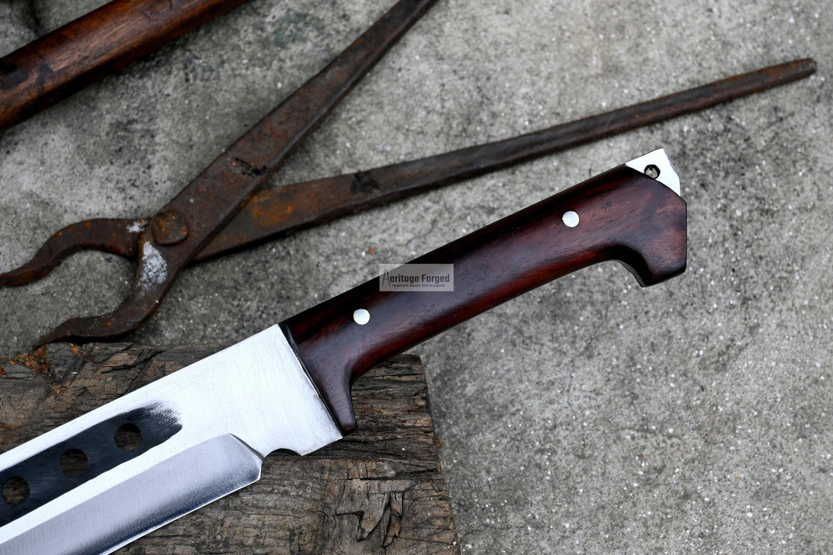 SEAX MACHETE / Large Jungle Machete/ 20 inches Long Blade Heavy duties machete/ Full tang/ Leaf spring of truck/ Tempered/Sharpen/Working
