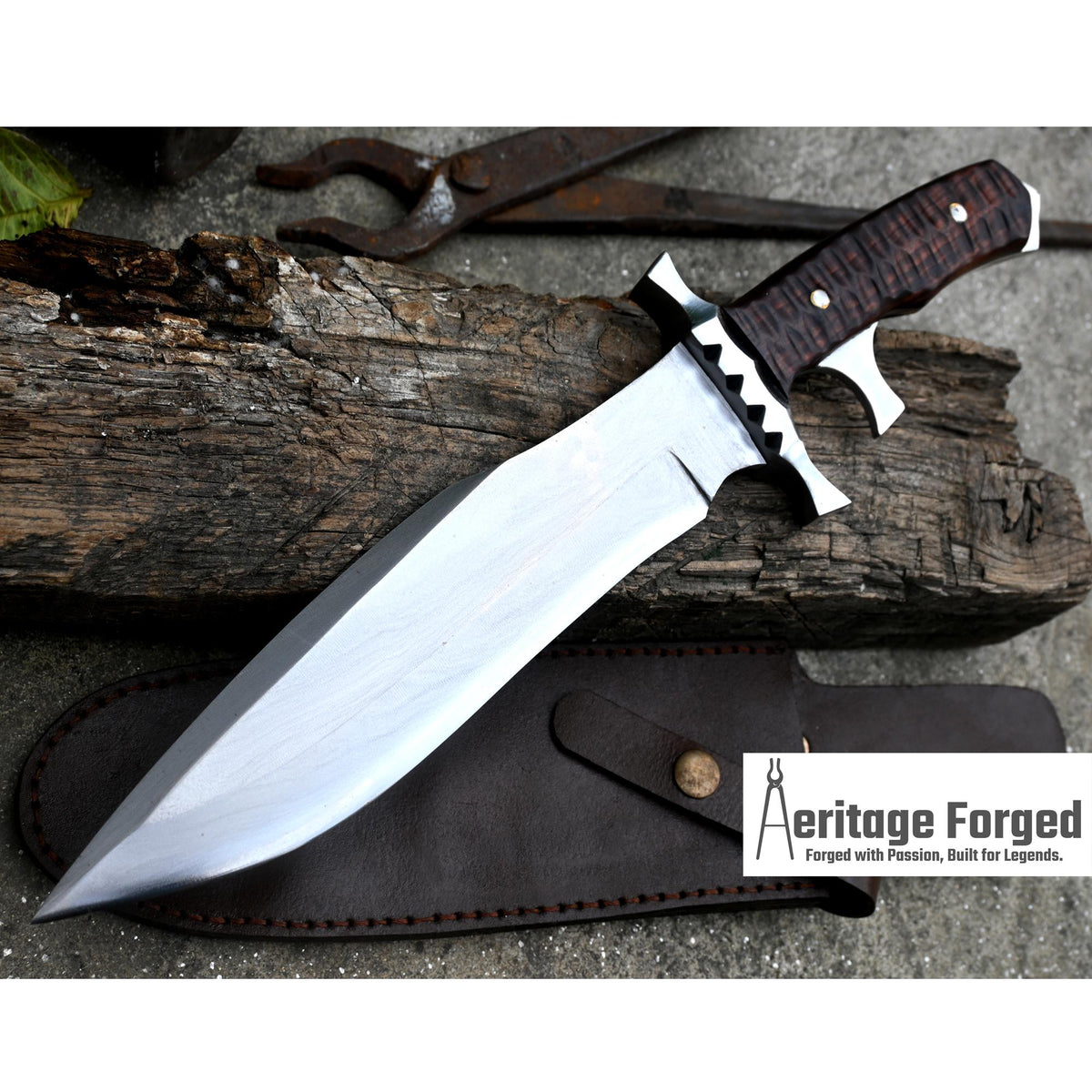 RAMBO V KNIFE/ Rambo Last Blood knife/10 inches long Blade hand forged knife/Made from leaf spring/ Tempered/ Sharpen/Ready to use