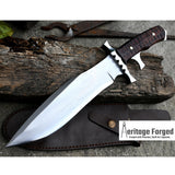RAMBO V KNIFE/ Rambo Last Blood knife/10 inches long Blade hand forged knife/Made from leaf spring/ Tempered/ Sharpen/Ready to use
