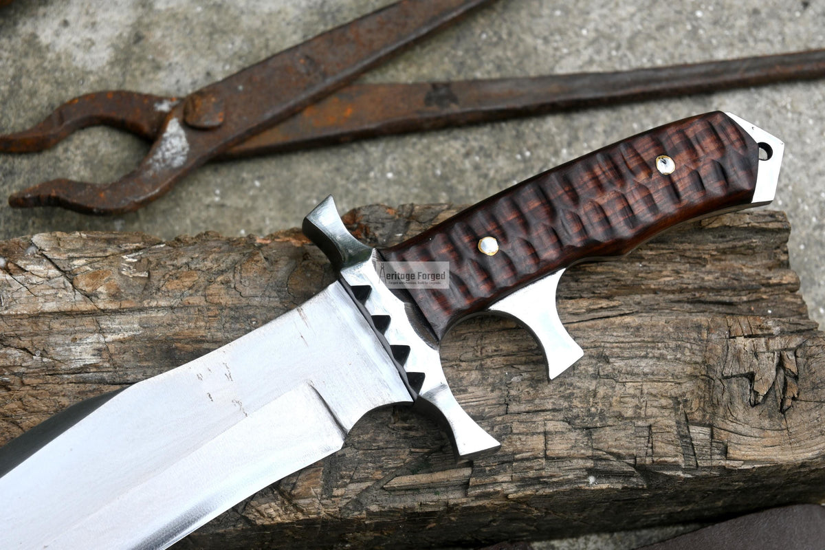 RAMBO V KNIFE/ Rambo Last Blood knife/10 inches long Blade hand forged knife/Made from leaf spring/ Tempered/ Sharpen/Ready to use