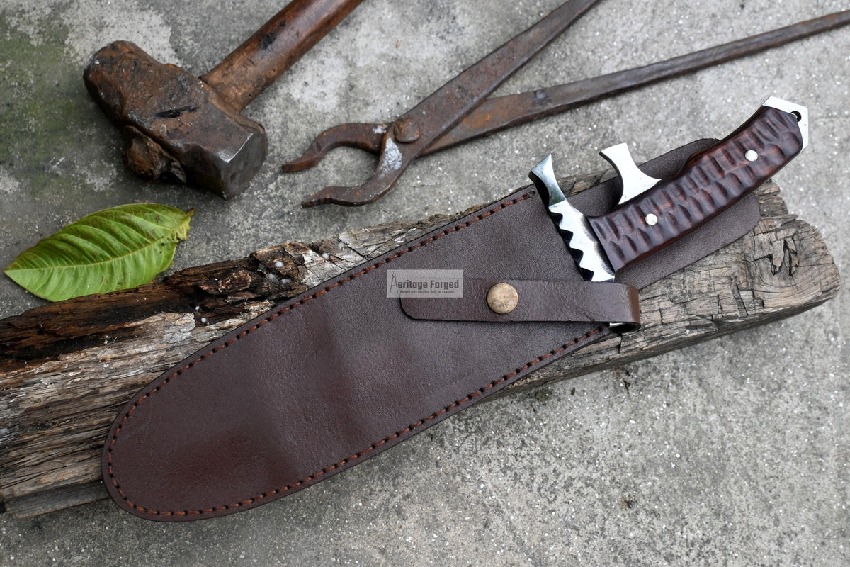 RAMBO V KNIFE/ Rambo Last Blood knife/10 inches long Blade hand forged knife/Made from leaf spring/ Tempered/ Sharpen/Ready to use