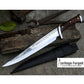 CHOPPER KNIFE / 13 inches long Blade Hunting knife / Hand forged knife / Made from Leaf spring of truck / Tempered / Sharpen/ Ready to use