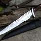 CHOPPER KNIFE / 13 inches long Blade Hunting knife / Hand forged knife / Made from Leaf spring of truck / Tempered / Sharpen/ Ready to use