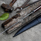 CHOPPER KNIFE / 13 inches long Blade Hunting knife / Hand forged knife / Made from Leaf spring of truck / Tempered / Sharpen/ Ready to use