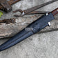 CHOPPER KNIFE / 13 inches long Blade Hunting knife / Hand forged knife / Made from Leaf spring of truck / Tempered / Sharpen/ Ready to use