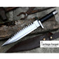 RAMBO PART ONE / Rambo first Blood knife/ Hand forged knife/Made from leaf spring/ Tempered/ Sharpen/Ready to use /Movie knife /hunting