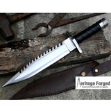 RAMBO PART ONE / Rambo first Blood knife/ Hand forged knife/Made from leaf spring/ Tempered/ Sharpen/Ready to use /Movie knife /hunting