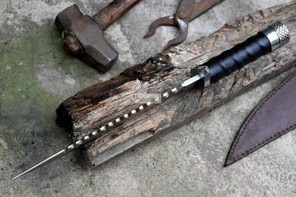 RAMBO PART ONE / Rambo first Blood knife/ Hand forged knife/Made from leaf spring/ Tempered/ Sharpen/Ready to use /Movie knife /hunting