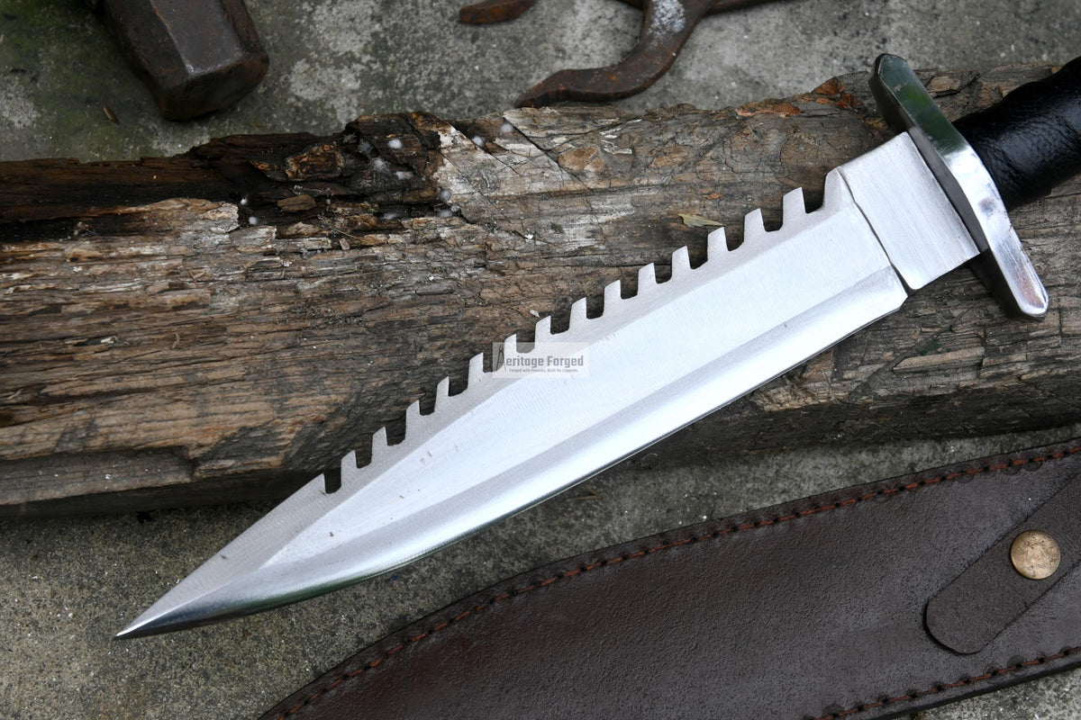 RAMBO PART ONE / Rambo first Blood knife/ Hand forged knife/Made from leaf spring/ Tempered/ Sharpen/Ready to use /Movie knife /hunting